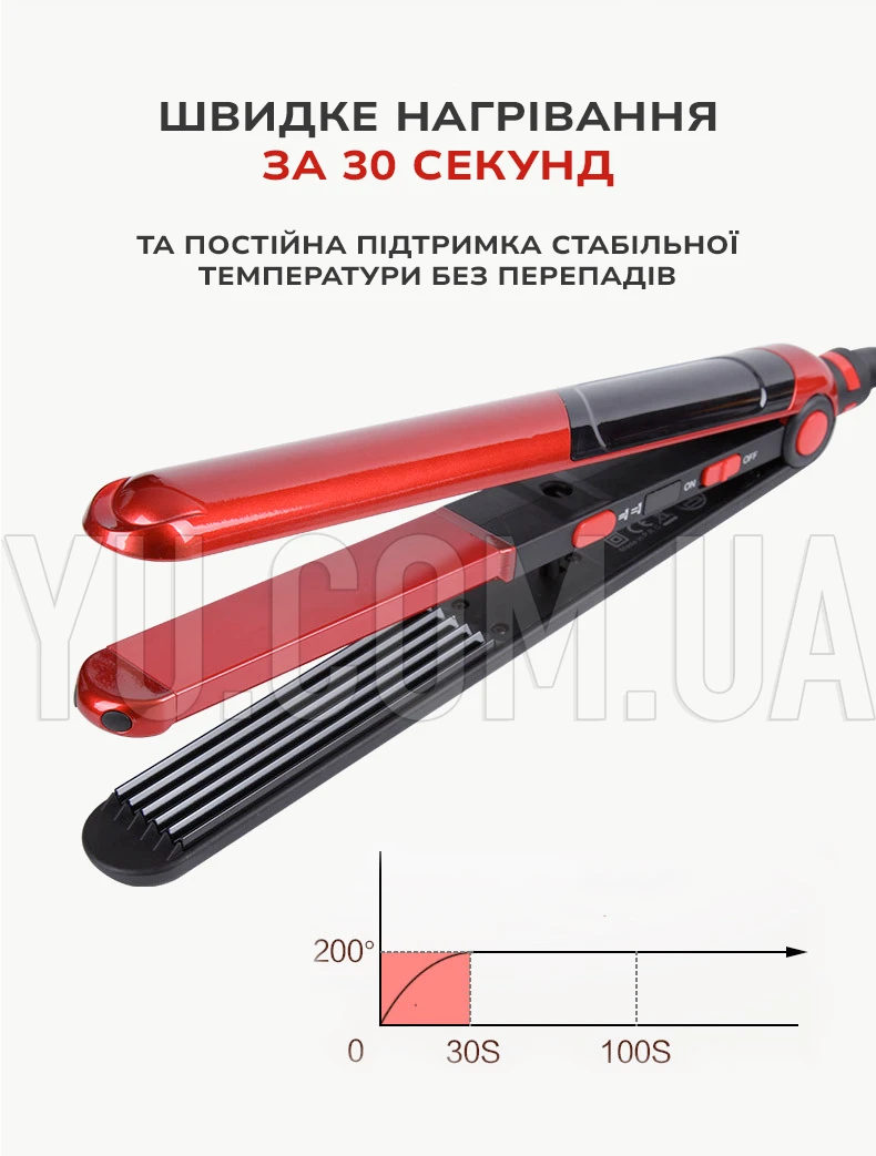 Щипці для волосся Domotec MS 4909 2в1 плойка гофре Щипці для волосся Domotec MS 4909 2в1 плойка гофре